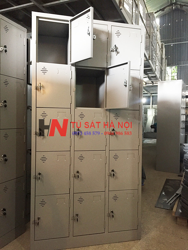 Gửi xe 10 chiếc tủ locker sắt 15 ngăn đến Bắc Ninh 2