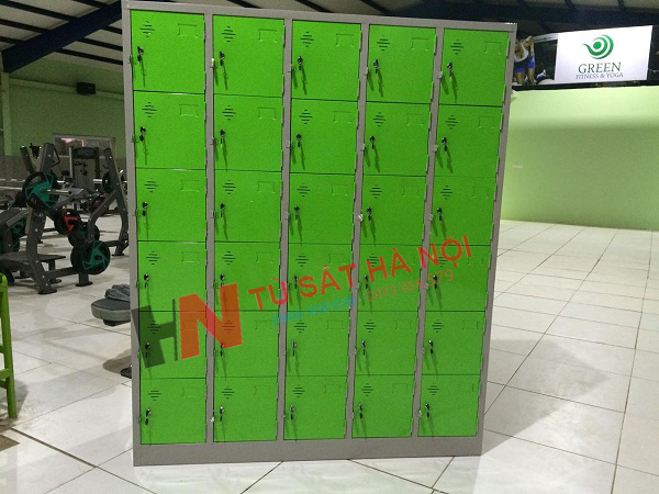 Phân phối tủ sắt 30 ngăn màu xanh cho phòng tập gym tại Thanh Trì Hà Nội
