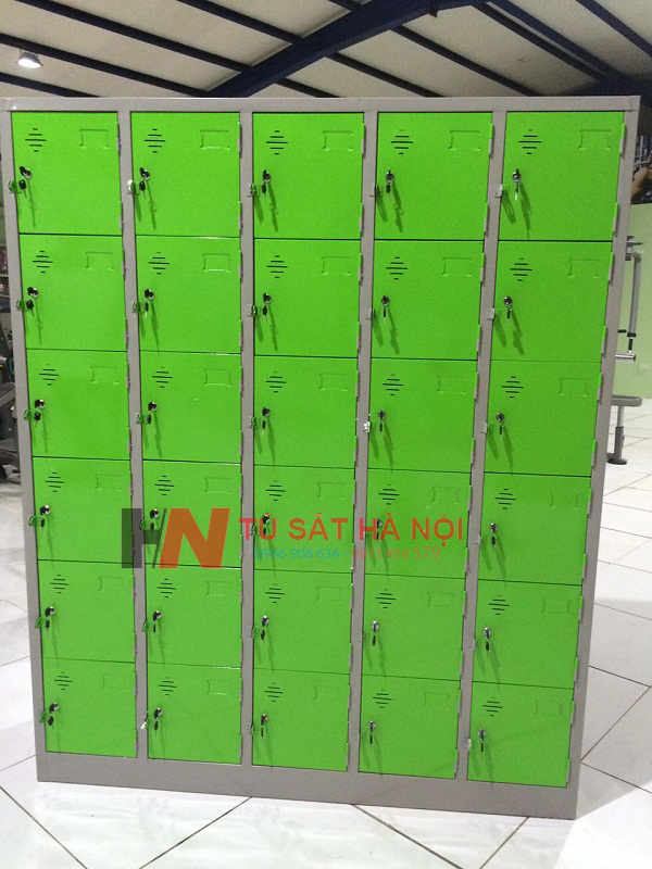 Phân phối tủ sắt 30 ngăn màu xanh cho phòng tập gym tại Thanh Trì Hà Nội 1