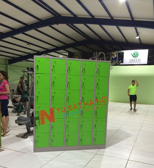Phân phối tủ sắt 30 ngăn màu xanh cho phòng tập gym tại Thanh Trì Hà Nội 3