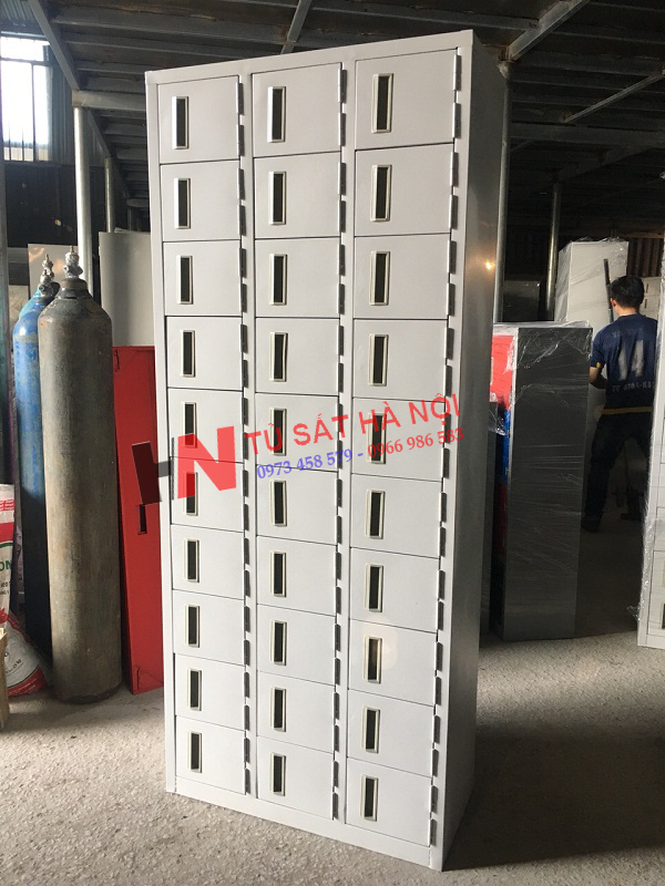 Tủ sắt locker 30 ngăn để giày dép phân phối tại KCN Bá Thiện Vĩnh Phúc 2