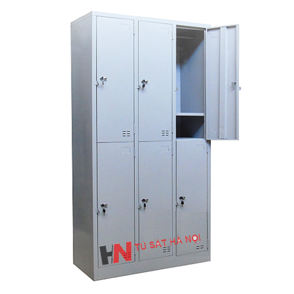 Tủ locker sắt 6 ngăn 3 khoang tại Hà Nội