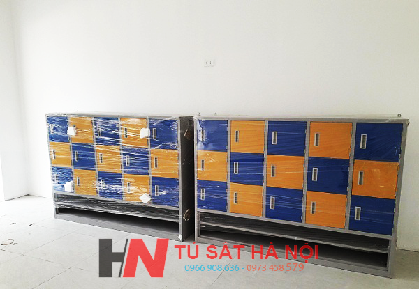 Nhận đơn hàng tủ sắt 15 ngăn thêm khay tại trường mầm non Phương Nam Định Công