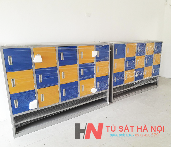 Nhận đơn hàng tủ sắt 15 ngăn thêm khay tại trường mầm non Phương Nam Định Công 1