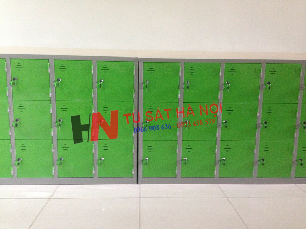 Phân phối tủ sắt locker 15 ngăn màu xanh tại trung tâm tiếng anh tp Bắc Giang 1