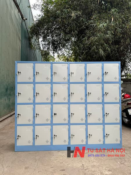 Tủ sắt locker 24 ngăn màu sắc theo yêu cầu