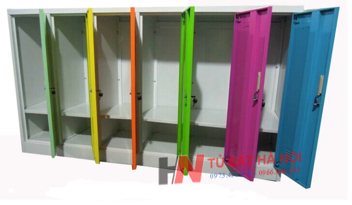 Tủ sắt mầm non đựng chăn màn 6 cánh