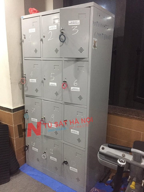 Tủ sắt locker 12 ngăn tại phòng tập gym Trung Văn Nam Từ Liêm 4