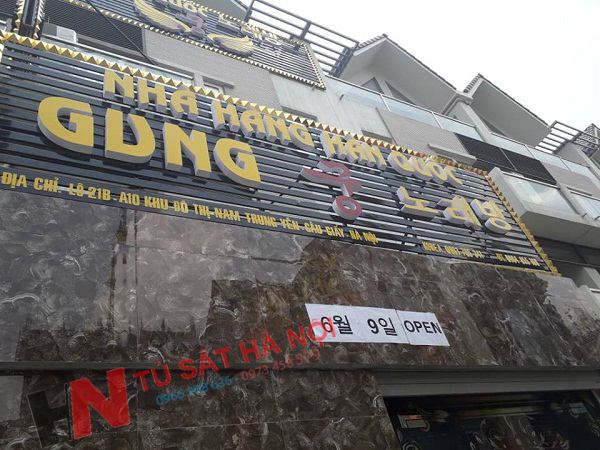 Tủ sắt 30 ngăn tại nhà hàng Hàn Quốc KĐT Nam Trung Yên 1