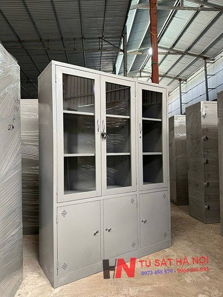 tủ hồ sơ 3 buồng kính